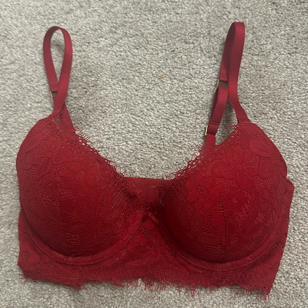 30D / 32C Push Up Bra NWOT Aerie lace real power plunge